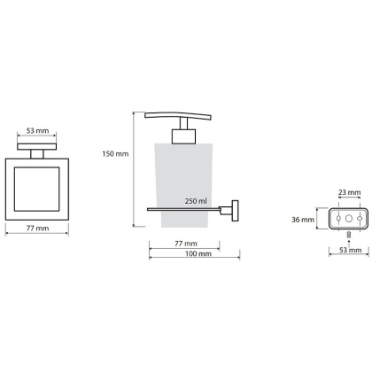 Настенный дозатор для жидкого мыла (стекло)