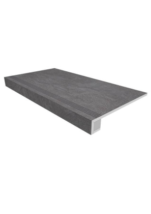 Комплект (Ступень SR06 (33x120) непол. (прямоугол. бортик) с насечками + Подступенок (14,5x120)) Комплект (Ступень SR06 (33x120) непол. (прямоугол. бортик) с насечками + Подступенок (14,5x120))