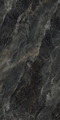 Керамический гранит 60x119,5 Риальто серый тёмный декор левый лаппатированный обрезной