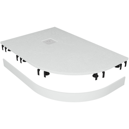 Душевой поддон асимметричный RGW ST/AL-W Белый (Комплект) 900x1200