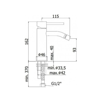 Смеситель для биде Paffoni Light LIG131HG