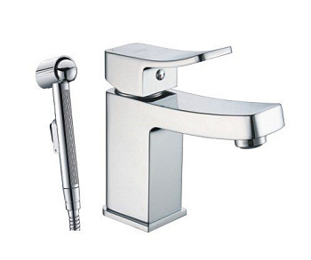 Aller 1068 Смеситель для умывальника с гигиенической лейкой Wasserkraft