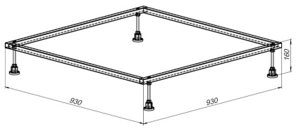 Каркас для поддона Allen Brau 100х100 8.00002
