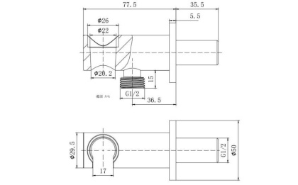 Шланговое подсоединение с держателем душа AQUATEK AQ2455CR 