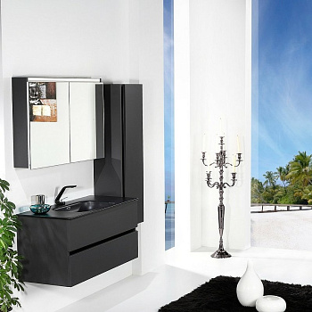 Пенал Vallessi 120*35*28,5cm Антрацит матовый 836-A matt Boheme