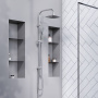931000000 Eclipse, душ. система: верхний душ 220мм, ручн.душ 3 ф-ии 120 мм, штанга 1010 мм, Хром