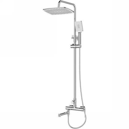 ACQUA Душевая стойка со смесителем для ванны, верхним и ручным душем, хром ACQUA-VSCM-CRM ACQUA Душевая стойка со смесителем для ванны, верхним и ручным душем, хром ACQUA-VSCM-CRM