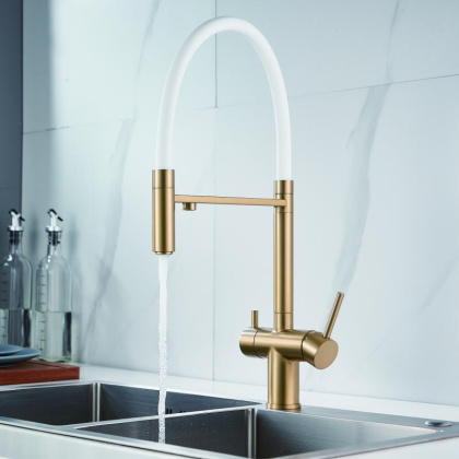 Смеситель для кухни с гибким изливом Shevanik S178 S178G