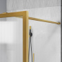 Душевая перегородка Walk-In VSW-1HP100FLBG, 1000*2000, брашированное золото, стекло рифленое