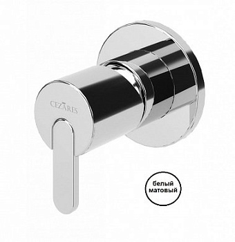 LEAF-DIM3-D-L-BIO Встраиваемый смеситель для душа с переключателем на 3 выхода, в комплекте с ручным душем, исполнение Белый матовый