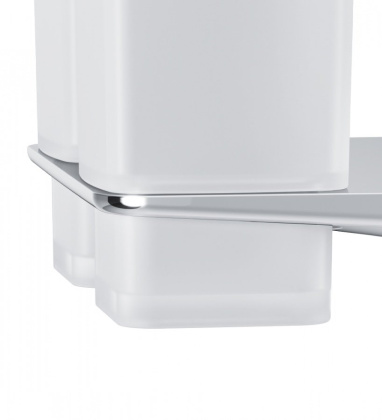 A50A343400 Inspire V2.0, Двойной стеклянный стакан с настенным держателем, хром, шт A50A343400 Inspire V2.0, Двойной стеклянный стакан с настенным держателем, хром, шт