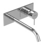 LEAF-BLI1-L-01-W0 Смеситель для раковины встраиваемый, однорычажный, излив и ручка на единой площадке, длина излива 23 см, исполнение Хром