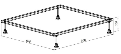 Каркас для поддона Allen Brau 100х100 8.00002