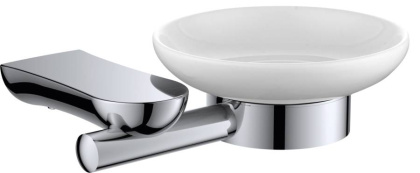 Мыльница керамическая RUSH Luson, 3х14х12 см, хром, LU16411