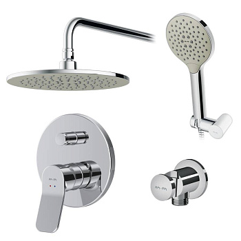 FB85A1RH10 X-Joy, набор: Смеситель д/в/душа, верхний душ 250 мм, держатель д/верхн.душа, душ.набор (ручн