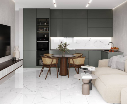 Керамогранит Laparet 26_3 Pristine White  White (60смх60смх9мм) (4шт_1,44м2) полированный, м2