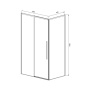 Душевой уголок Slim-N VSR-4SN8014CL, 1400*800, хром, стекло прозрачное