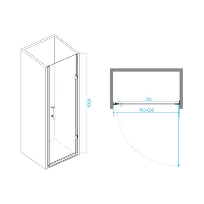 Душевая дверь RGW PA-06B, RGW 41080608-14