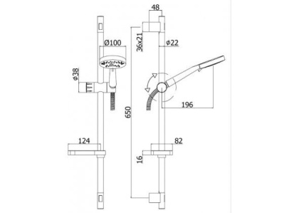 Душевой гарнитур Paffoni Luna ZSAL206CR