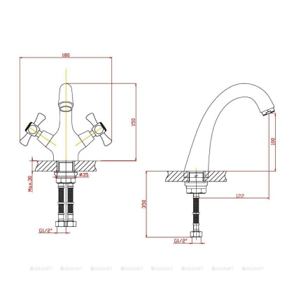 Смеситель для раковины Orange Classic Pro M72-021cr Смеситель для раковины Orange Classic Pro M72-021cr