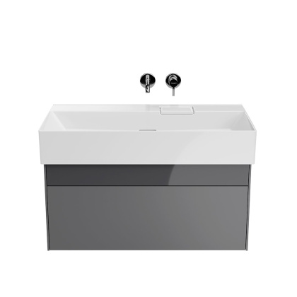 Тумба LOGICA подвесная 2 ящика 90 см, стальной серый LO.90.2\ST