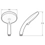 Душевая лейка Jacob Delafon Citrus E12978-CP 5 режима, d 14 см., хром Душевая лейка Jacob Delafon Citrus E12978-CP 5 режима, d 14 см., хром