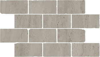 Бордюр Сан-Марко мозаичный серый матовый обрезной 46,5x26,5x0,9