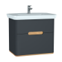 Тумба с раковиной Vitra Sento 78 60836 антрацит