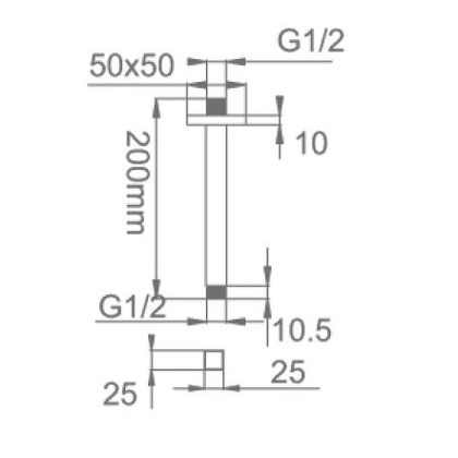 Держатель верхнего душа потолочный Gllon ST008 Держатель верхнего душа потолочный Gllon ST008