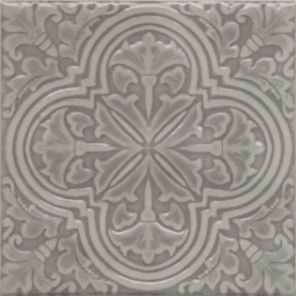 Декор Фес серый глянцевый 15x15x0,69