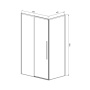 Душевой уголок Slim-N VSR-4SN9013CL, 1300*900, хром, стекло прозрачное