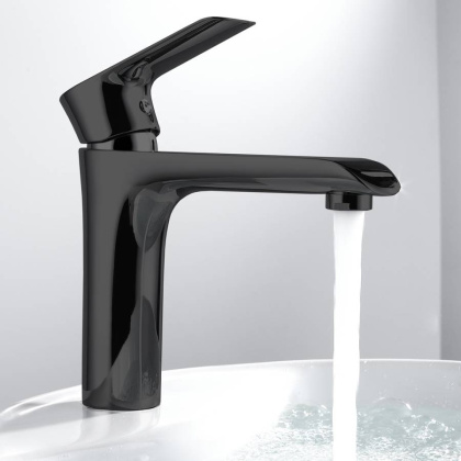 Смеситель для раковины Esse VBF-1E1MB однорычажный, черный Смеситель для раковины Esse VBF-1E1MB однорычажный, черный