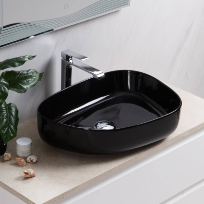 Раковина керамическая накладная черная BB1435-NERO, 550x400x140 Раковина керамическая накладная черная BB1435-NERO, 550x400x140