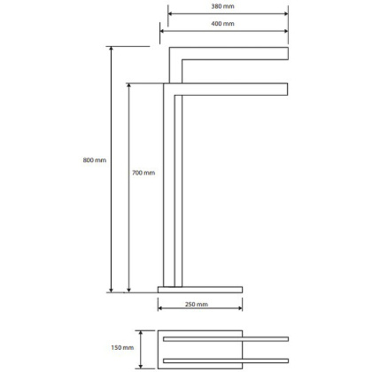 Стойка с двойным держателем для полотенец