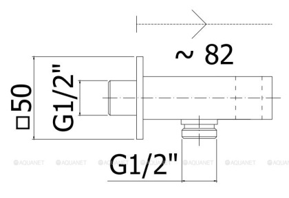 Шланговое подключение для душа Paffoni ZSUP032BO