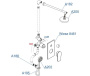A84202 Встраиваемый комплект для душа с верхней душевой насадкой и лейкой Wasserkraft