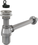 Сифон для умывальника DN32 с донным клапаном 5/4", металл