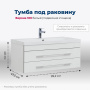 Тумба под раковину Aquanet Верона 100 белый (подвесная 2 ящика) Тумба под раковину Aquanet Верона 100 белый (подвесная 2 ящика)