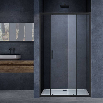 Душевая дверь Alpha VDS-3AL110CLB, 1100, черный, стекло прозрачное Душевая дверь Alpha VDS-3AL110CLB, 1100, черный, стекло прозрачное