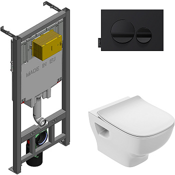 Комплект Jacob Delafon унитаз c инсталляцией и кнопкой Struktura, E21750RU-00, шт