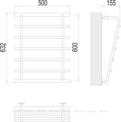 Полотенцесушитель Terminus Каскад П5 600х500