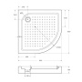 Акриловый поддон BelBagno TRAY-BB-R-80-550-15-W