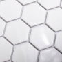 Керамическая мозаика, Hexagon small White Glossy 51x59, Geometry