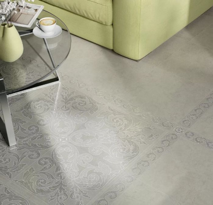 Декор HGD\B500\SG1686 Монсанту серый светлый (40,2см*40,2см*8мм) (4шт/0,646м2) орнамент, шт