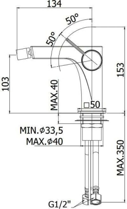 Смеситель для биде Paffoni Rock RO131CR