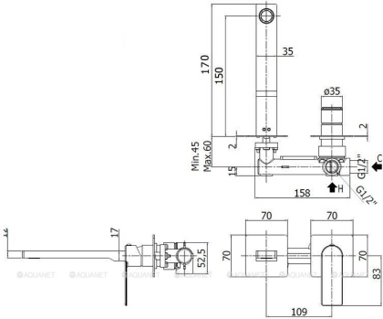 Смеситель для раковины Paffoni Tango TA104ST70 (с внутренней частью) Смеситель для раковины Paffoni Tango TA104ST70 (с внутренней частью)