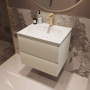 База под раковину Welle 600 подвесная, 2 выкатных ящика soft-close, M.Beige
