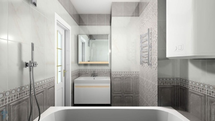 Декор MM6361 Гран Пале серый мозаичный 25*40 (уп/8шт), шт Декор MM6361 Гран Пале серый мозаичный 25*40 (уп/8шт), шт