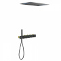 Душевая система Timo Petruma SX-5229/03SM скрытого монтажа с термостатом, черная матовая