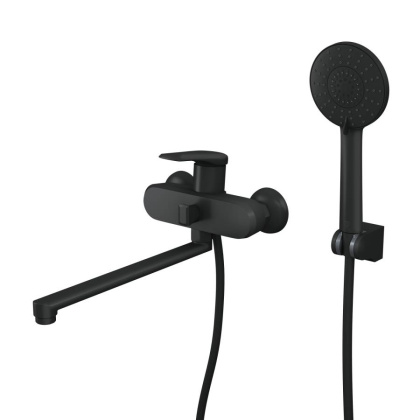 Смеситель для ванны с длинным поворотным изливом RUSH Nevis (NE1735-51Black) Смеситель для ванны с длинным поворотным изливом RUSH Nevis (NE1735-51Black)